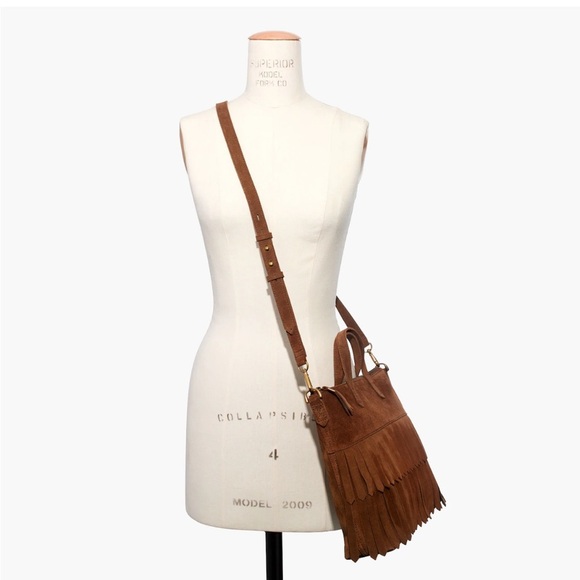 Madewell Brown Crossbody Bag with Fringe Detail - Picture 2 of 8